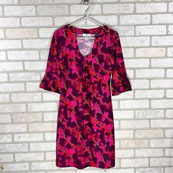 Jude Connally Nancy Floral Print Ruffle Sleeve Dress Size XS - Picture 2 of 9